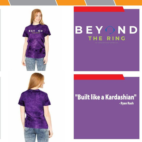 Short Sleeve Purple Tie-Dye "Built Like  Kardashian"